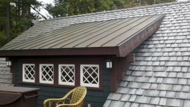 boathouse-rooftop copper trim